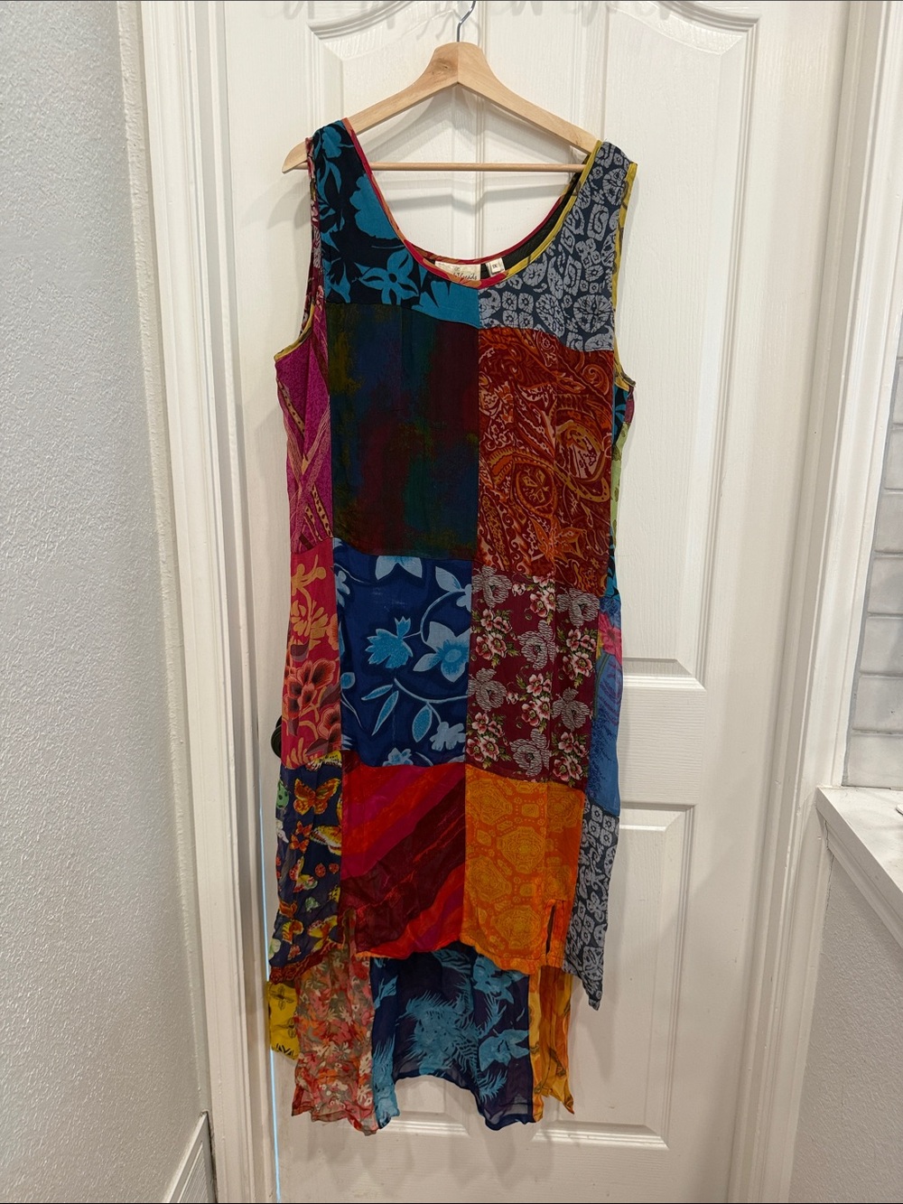 Sacred Threads patchwork midi dress